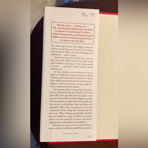 “Enter the Zone” by Barry Sears and Bill Lawren - Picture 2 of 4